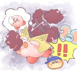 Rule 34 | bandana waddle dee, closed eyes, cloud, copy ability, dreaming, elfilin, food, holding, holding food, holding ice cream, hosimaru kirby, ice cream, kirby, kirby (series), kirby and the forgotten land, nintendo, open mouth, sleeping, storm tornado kirby, tornado kirby, twitter username